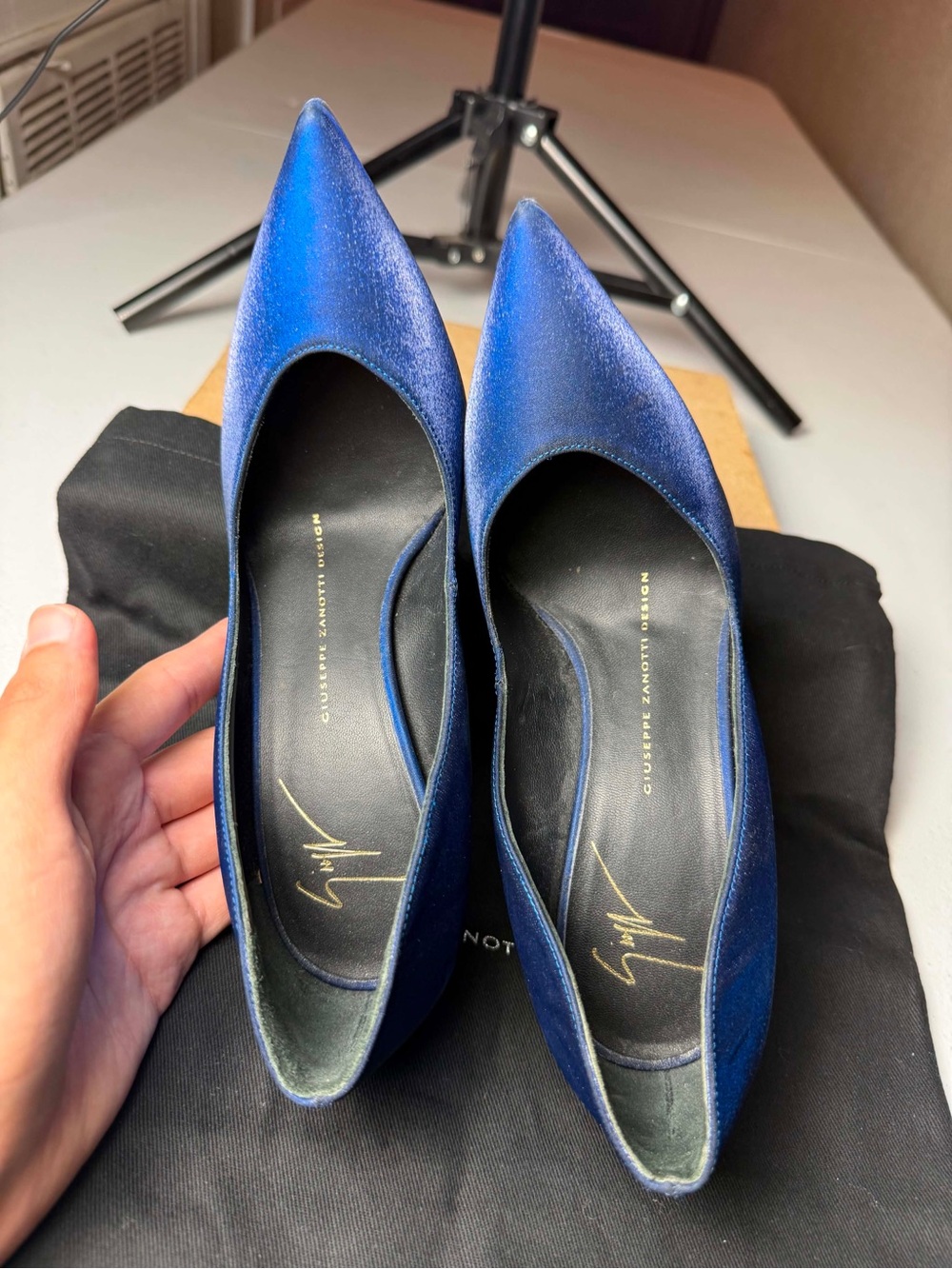 $695 Giuseppe Zanotti Design Woman Pump Stilletto Royal Blue Sz 35.5 / US 5.5 - Picture 4 of 14